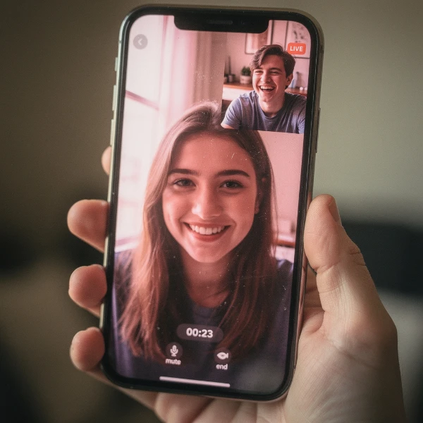 Zwei Personen in einem Videochat
